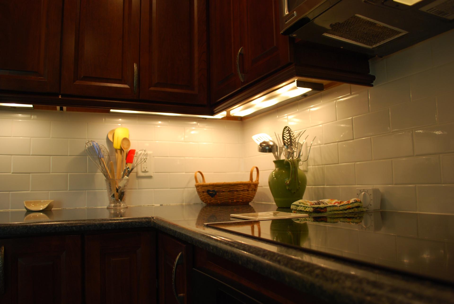installing kitchen cabinet light electric should be done