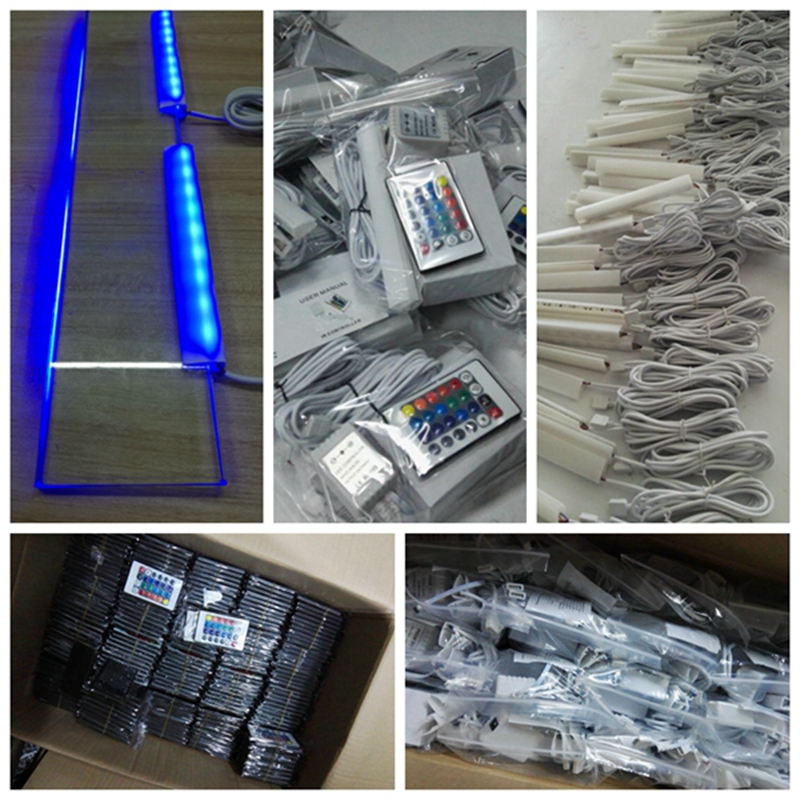 glass shelf lighting