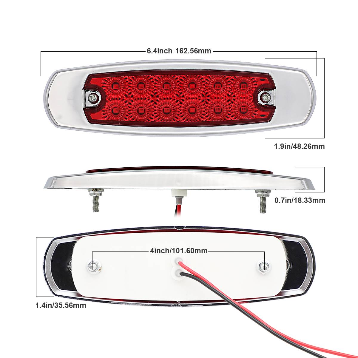 Car Trailer Truck Side Marker Indicator Light LEDs Car Trailer Truck Side Marker Light Clearance Lamp