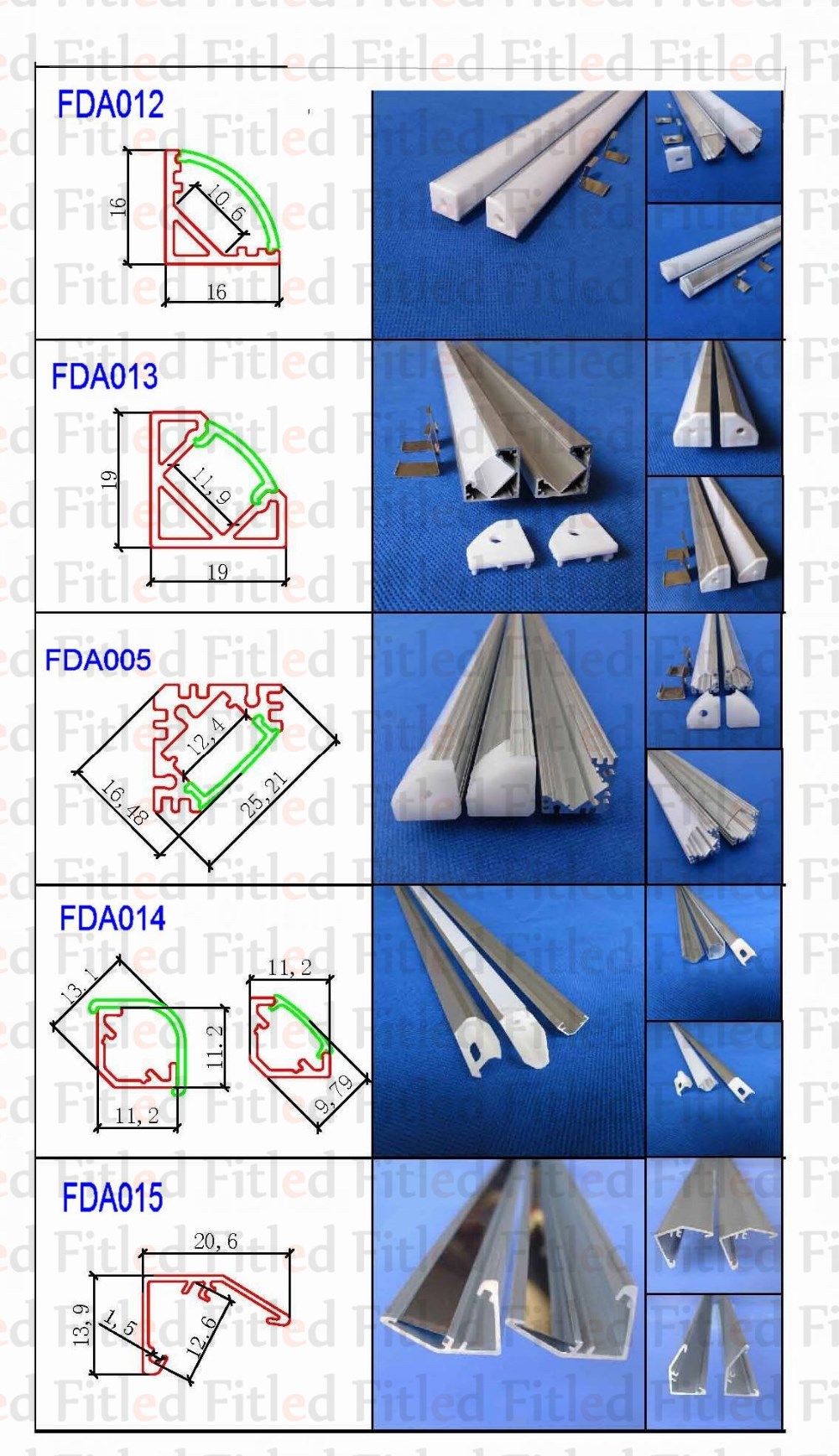 aluminum profile for led strip light