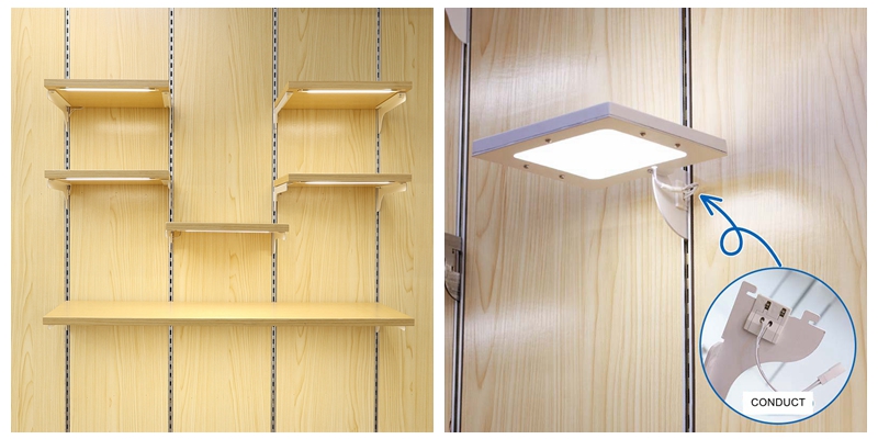 12V Electrified Aluminum Profile LED Track Light Rails Lighting System Electrified Rail Market Shelves Track Electrical Set LED Spot Light Power LED Rail