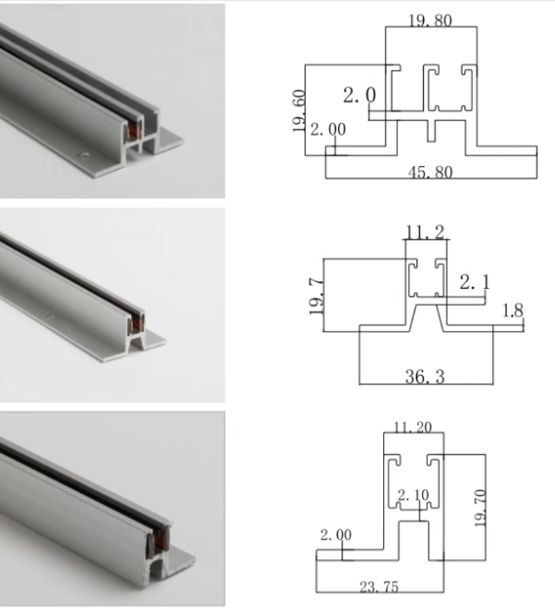 Track Rail Lighting Power Track Tail