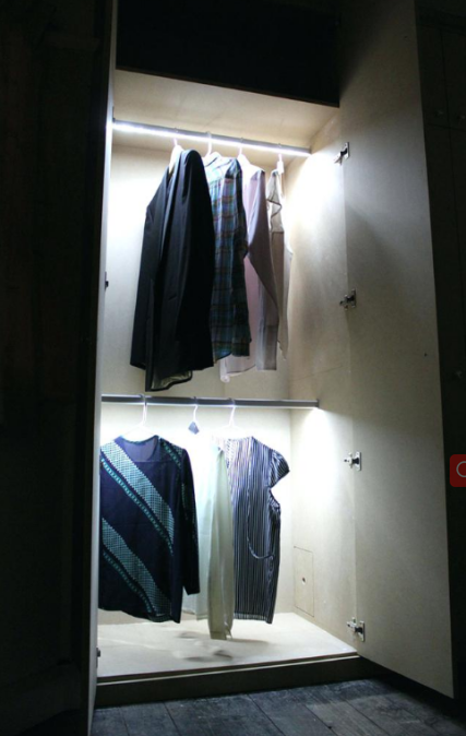 What safety precautions need to be taken with closet lighting?