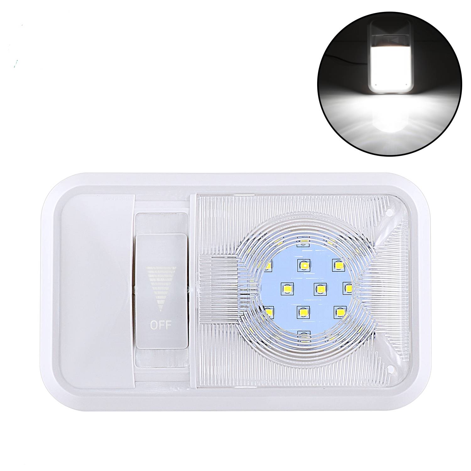 12V Led RV Dimming Ceiling Dome Light