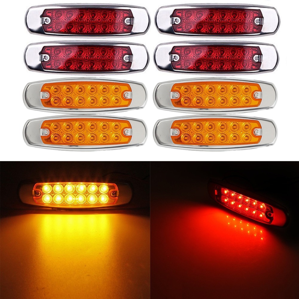 Car Trailer Truck Side Marker Indicator Light LEDs Car Trailer Truck Side Marker Light Clearance Lamp 