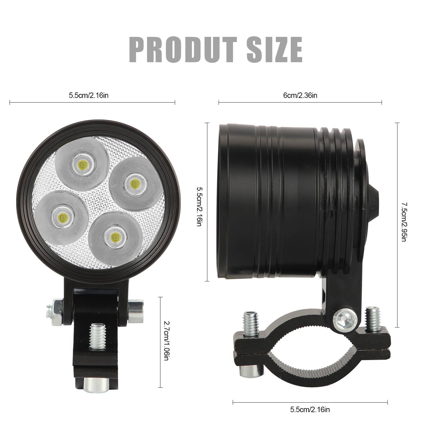 3 Led Modes 9-80V 40W Fog Light