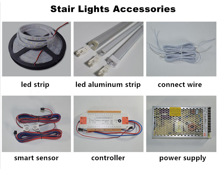 Aluminum Recessed Step Light Indoor Outdoor Pir Motion Automotic Lighting Led Stair Light