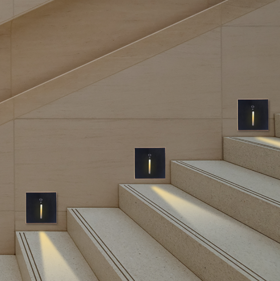 3W PIR Sensor Corridor Corner Smart Lamp Recessed Steps Lights Ladder Stairway Night Light