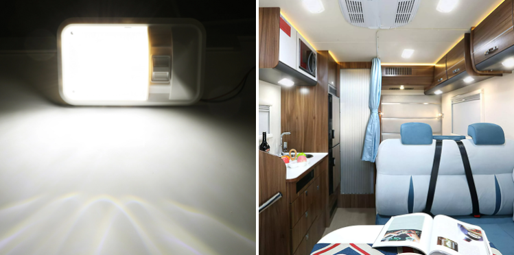 12V Led RV Ceiling Dome Light RV Interior Lighting for Trailer Camper with on off Switch