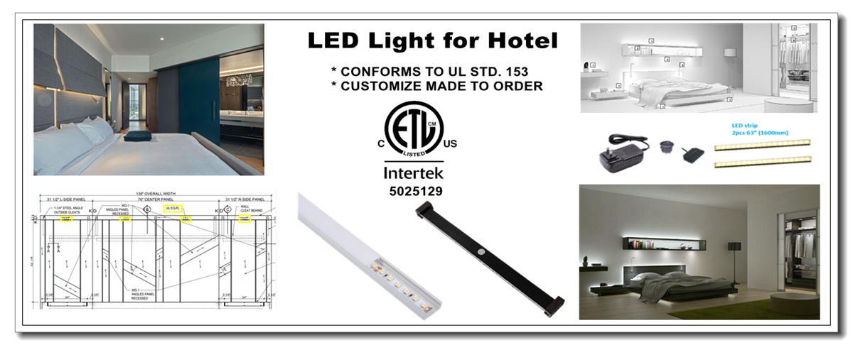 Bespoke LED Lighting for Hotel Wardrobe