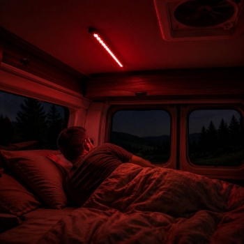12V LED Camping Light Bar Magnetic Rigid Strip Light Amber Red White Warm Under Cabinet Light with Switch for RV CampeVan